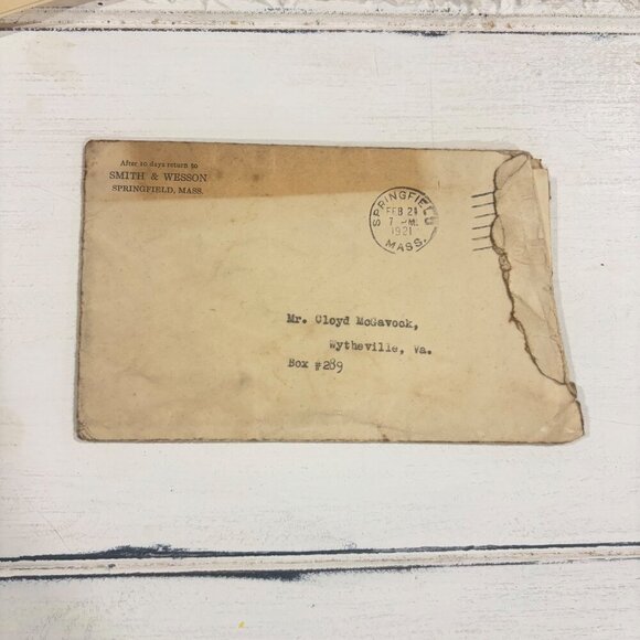 Antique Smith & Wesson Letter Signed Correspondence Ephemera 1921 David H Reddie - Picture 3 of 11